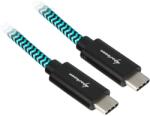 Sharkoon USB 3.1 Type C Összekötő Fekete-Kék 50cm 4044951027132 (4044951027132)
