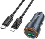hoco. Z57 Autós töltő 1xUSB-C + lightning fekete (Z57A_LIGHTNING_B)