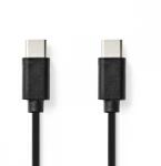 Nedis USB 2.0 Type C Összekötő Fekete 1m CCGL60700BK10 (CCGL60700BK10)
