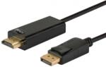 SAVIO DisplayPort HDMI Átalakító Fekete 1.5m CL-56 (CL-56)
