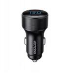 ESSAGER Autós töltő digitális kijelzővel PD3.0 QC3.0 45W (6972336332909)