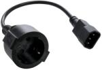 C-TECH 230V IEC Táp Fekete 15cm CB-PWRC14MF (CB-PWRC14MF)
