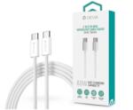 DEVIA USB 2.0 Type C Összekötő Fehér 1m ST399381 (ST399381)