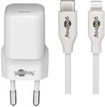 Goobay Lightning/USB-C PD Charging Set (30 W) fehér (64575)