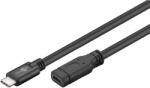 Goobay USB 3.0 Type C Hosszabbító Fekete 1m 45393 (45393)