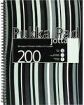 Pukka Pad Jotta Pad A4 PP 200 oldalas vonalas spirálfüzet csíkos fekete (A15551081)