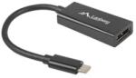 Lanberg USB 2.0 Type C DisplayPort Átalakító Fekete 15cm AD-UC-DP-01 (AD-UC-DP-01)