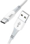 hoco. X70 adatkábel USB - Type-C, cipőfűző, FEHÉR (X70_USB_LIGHTNING_W TYPE-C)