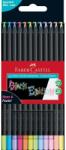 Faber-Castell Black Edition háromszögletű színes ceruza készlet 12 különböző szín pasztell + neon (P3033-3339)
