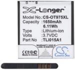 Cameron Sino Vodafone Smart III CAMERON SINO Li-Ion akku 3.7V/1650mAh, Alcatel TLi015A1 kompatibilis, FEKETE (CS-OT975XL)