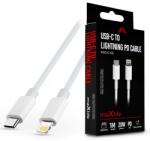  USB 2.0 Type C Lightning Töltő/adat Fehér 1m TF-0139 (TF-0139)