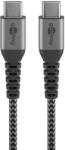 Goobay USB 2.0 Type C Összekötő Szürke 1m 49302 (49302)