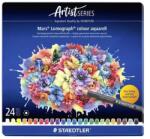 STAEDTLER Mars Lumograph 104 Akvarell színes ceruza készlet hatszögletű fémdobozos 24 szín (104 M24)