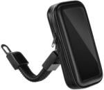 Gigapack Kerékpáros és motoros telefontartó tükörre 360° 5.5-6.3" fekete GP-76448 (GP-76448)