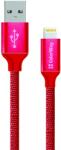 ColorWay USB Lightning Töltő/adatkábel Piros 1m CW-CBUL004-RD (CW-CBUL004-RD)