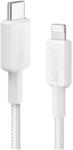Anker USB 2.0 Type C Lightning Töltő/adat Fehér 1m A81B5G21 (A81B5G21)