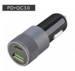 N-BASE Autós töltő 1xUSB + USB-C 18W (NBA-CARQCC-18W)