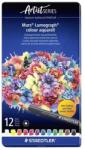 STAEDTLER Mars Lumograph 104 Akvarell színes ceruza készlet hatszögletű fémdobozos 12 szín (104 M12)