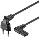 PremiumCord 230V Piskóta Táp Fekete 1m kpspm1-90 (kpspm1-90)