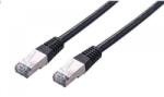 C-TECH UTP CAT5E Összekötő Fekete 50cm CB-PP5F-05BK (CB-PP5F-05BK)