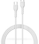 DEVIA USB 2.0 Type C Összekötő Fehér 1m ST379550 (ST379550)