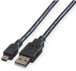 Roline USB Mini USB Átalakító Fekete 80cm 11.02. 8708-10 (11.02.8708-10)