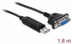 Delock USB Soros Átalakító Fekete 1.8m 66281 (66281)