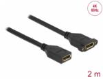 Delock DisplayPort 1.2/1.2a Összekötő Fekete 2m 87101 (87101)