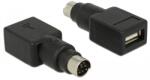 Delock PS/2 USB Átalakító Fekete 5cm 65898 (65898)