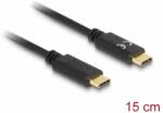 Delock USB 2.0 Type C Összekötő Fekete 15cm 85356 (85356)