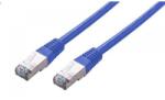 C-TECH UTP CAT5E Összekötő Kék 25cm CB-PP5F-025B (CB-PP5F-025B)