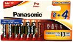 Panasonic SMART szupertartós elem AA, alkáli, 12db/csomag (LR6EPS/12HH 8+4F SMART)