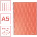 Esselte Colour Breeze spirálfüzet A5 kockás korall (628468)