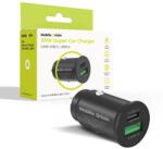 Mobile Origin Autós töltő 1xUSB-A 1xUSB-C 30W fekete MO-30WSCCH-CA19 (MO-30WSCCH-CA19)