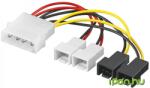 Akyga Molex 2/3/4 pin Tápkábel Fekete 15cm AK-CA-34 (AK-CA-34)