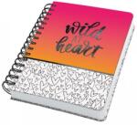 Sigel Jolie Spirálfüzet 168x215 mm pontrácsos 120 lap keményfedeles Wild Hearts (JN621)