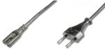 ASSMANN 230V Piskóta Tápkábel Fekete 1.8m AK-440104-018-S (AK-440104-018-S)