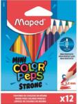 Maped Színes ceruza készlet háromszögletű Mini Color Peps Strong 12 különböző szín