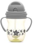 Lorelli Szívószálas itató fogantyúval 275ml - Grey/Yellow (3800166106083)