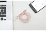 Kikkerland USB Lightning + Micro USB Átalakító Rózsaszín 1m US142-RG-EU (US142-RG-EU)