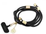 GUESS CROSSBODY STRAP 4G CHARM adatkábel Type-C - Type-C, nyakpánt, FEKETE (GUCCUCNY4GDK)