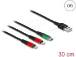 Delock USB Lightning + USB Type C Átalakító Fekete 30cm 87881 (87881)