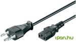Goobay 230V IEC Tápkábel Fekete 2m 93617 (93617)