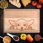  Chihuahua egyedi vágódeszka bükkfa kicsi 305x20cm WDWR-vd-116 (WDWR-vd-116)