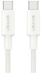 USAMS U90 adatkábel Type-C - Type-C 60W PD 100cm fehér SJ763USB01 (SJ763USB01)