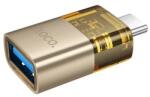 hoco. UA36B adapter USB aljzat - Type-C, OTG, ARANY (UA36B)