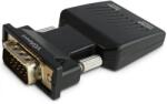 SAVIO VGA/D-Sub HDMI + Jack Átalakító Fekete 5cm CL-145 (CL-145)