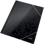 Leitz Wow karton fekete gumis mappa (39820095) - ipon