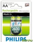 Philips Multilife ceruza akku (AA) 2600mAh 2db (R6B2A260/10)