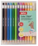 APLI Color Click Színes töltőceruza készlet nyomógombos 12 különböző szín LCA20545D (LCA20545D)
